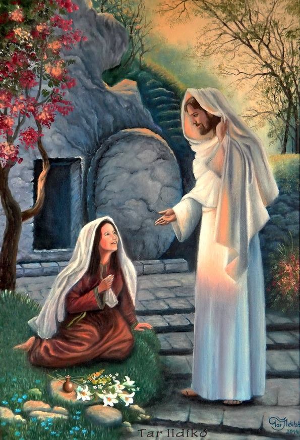 Magdalai Mária találkozása a feltámadt Jézus Krisztussal 80×50 cm